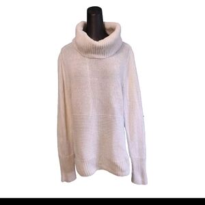 Gap Women's Cowl Neck Ivory Sweater Sz L  Fisherman Aesthetics